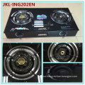 tempered glass top energy saving 2 burner gas stove, gas cooker